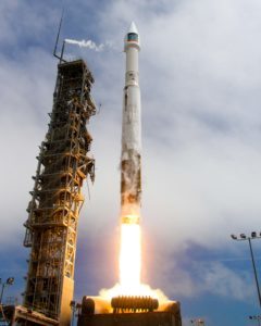 Launching WorldView 3 satellite that carries a Short Wave Infra-Red sensor. Credit: Lockheed Martin