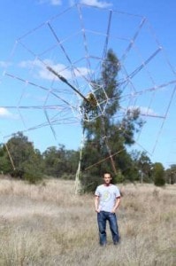 SUPER SCIENCE FELLOW DR JAMES ALLISON AT NARRABRI DURING AN OBSERVING RUN AT THE AUSTRALIA TELESCOPE COMPACT ARRAY. CREDIT: ANANT TANNA.