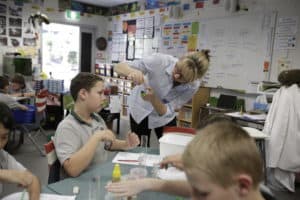 Rebecca teaches science to every student at Windaroo State School. Credit: Prime Minister’s Prizes for Science/WildBear
