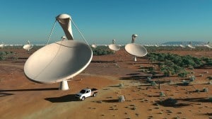 ASTRO-AJW-hires-SKA-01-dishes Artist’s impression of SKA Dishes. Credit: Swinburne Astronomy Productions/ Ska Program Development Office