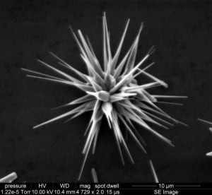 Zinc oxide crystal. Credit: Matthew Foley, UTS.